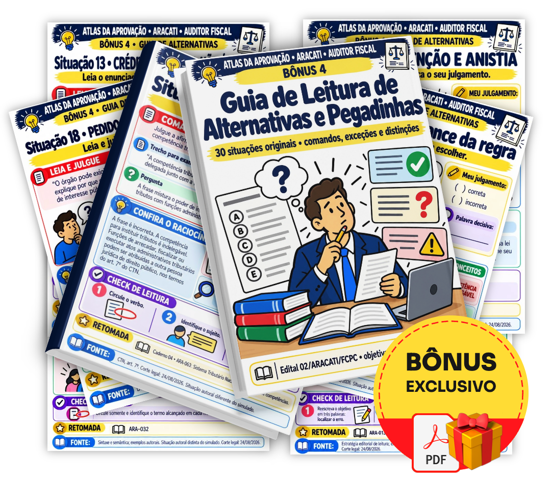 Bônus 4 — Guia de Leitura de Alternativas e Pegadinhas